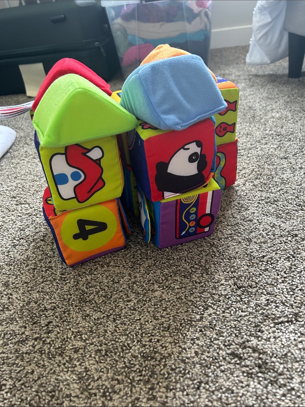 Melissa & Doug soft block match & build set
